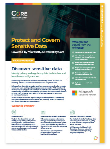 Protect and Govern Sensitive Data workshop